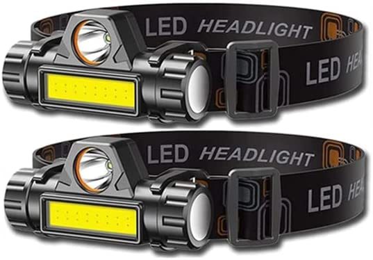 【２個セットG21】【改良版】ヘッドライト 充電式 LEDヘッドライト USB 小型軽量 高輝度【灯モード 明るさ300ルーメン/集光・散光切替_画像1