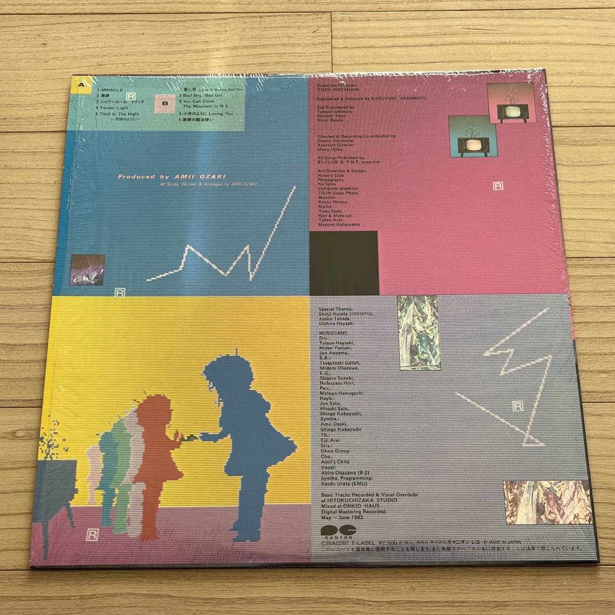 【国内盤/Vinyl/12''/両マト1A/F-Label/C28A0287/83年盤/with シールObi,Inner,Shrink残】尾崎亜美 / Miracle ............. //Synth-pop//の画像2