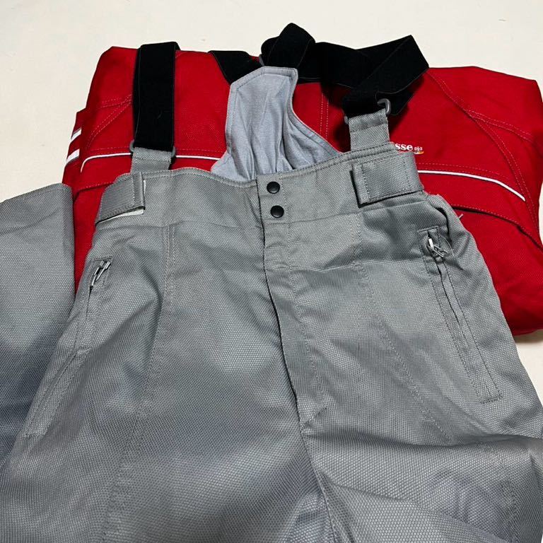 ellesse エレッセ スキーウェア 上下セット ジャケット 赤 灰 ellesse エレッセ スキーウェア 上下セット ジャケット 赤 灰