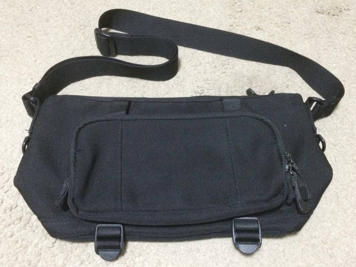 [ prompt decision / used ] MUJI Muji Ryohin many storage * multifunction shoulder bag black * black / pocket several 