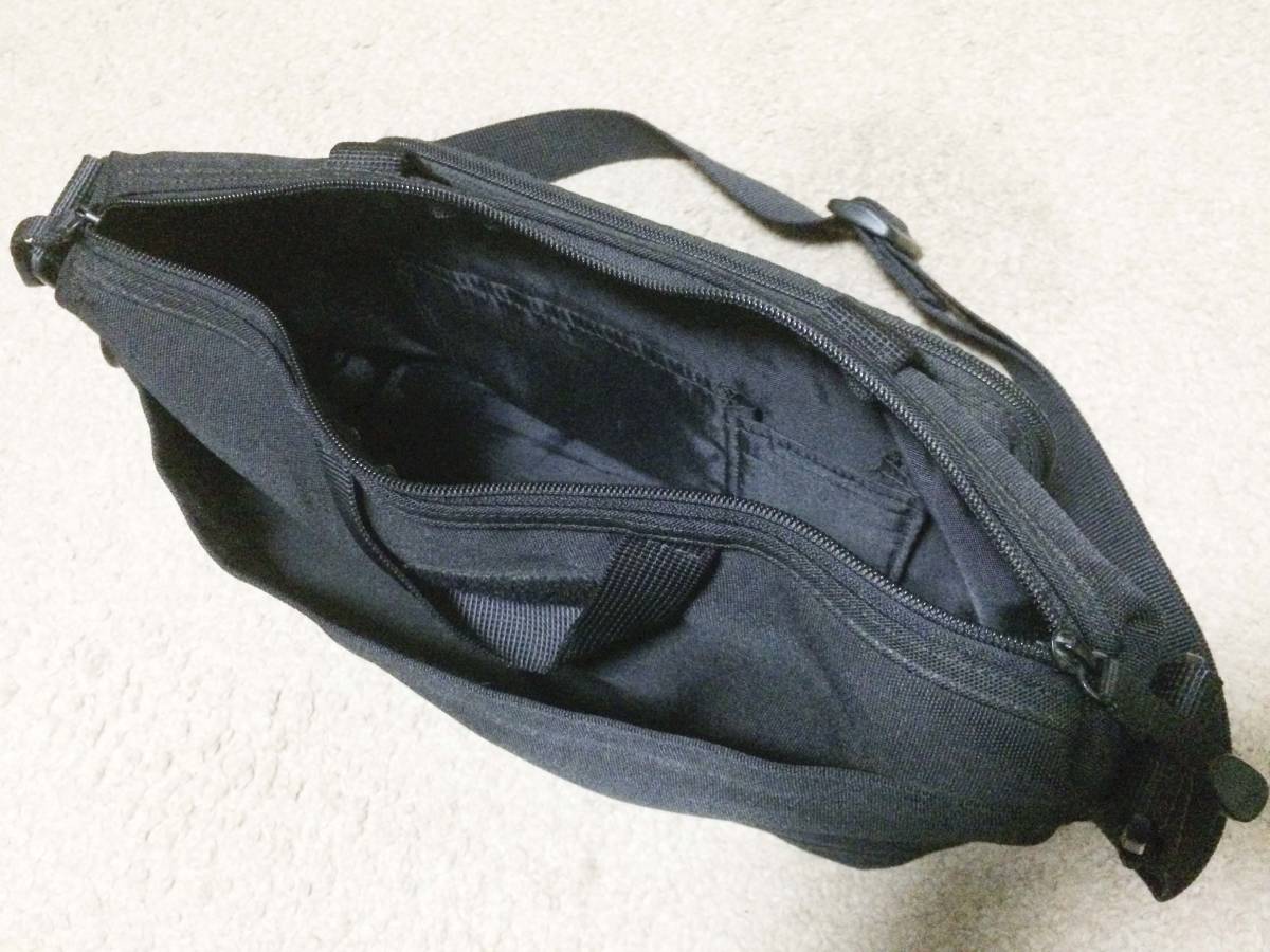 [ prompt decision / used ] MUJI Muji Ryohin many storage * multifunction shoulder bag black * black / pocket several 