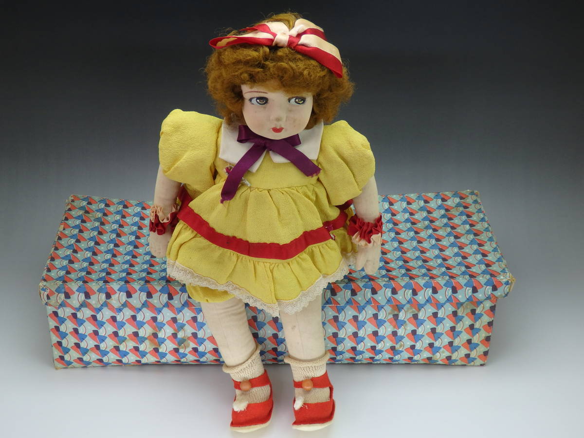 三越ドール　布製フランス人形　和製レンチドール　抱き人形　４０cm　大正昭和初期_画像6