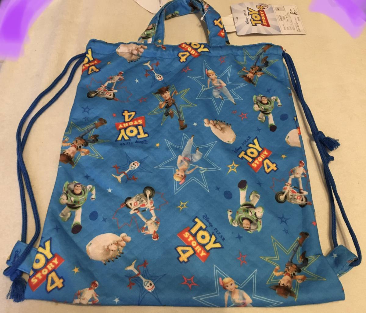 新品　しまむら 　TOY STORY トイストーリー 　キルティングナップサック_画像2