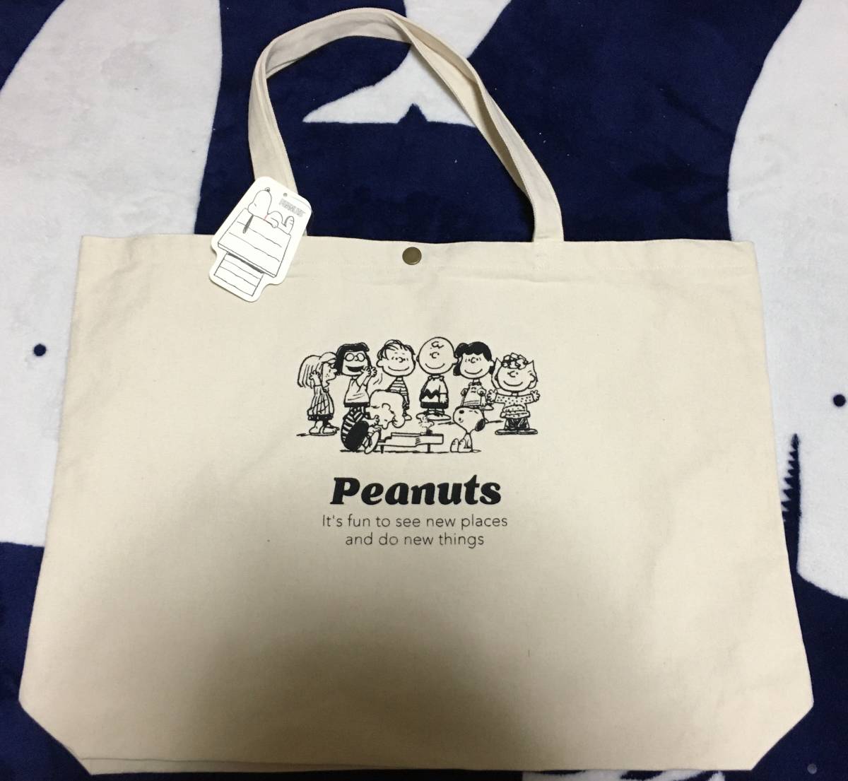 新品　peanuts スヌーピー　キャンパスバッグ　トートバッグ