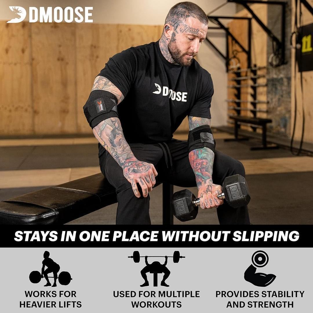 DMoose エルボーラップ ウェイトリフティング ベンチプレス トレーニング_画像4