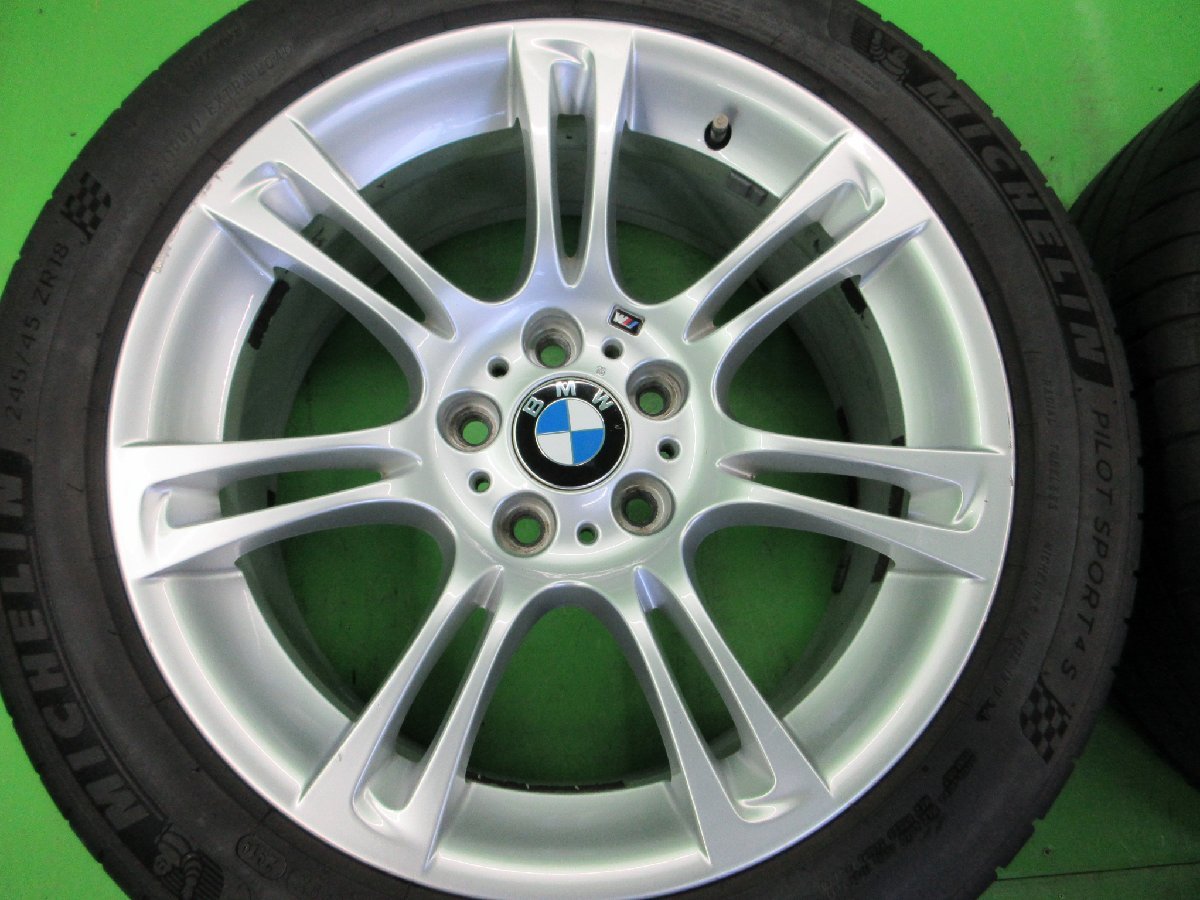 PCD120 BMW純正 7842650 8j/+30 ハブ約73㎜ ミシュラン パイロットスポーツ4 245/45R18 約8分山 4本セット! 中古 流用スペア交換などに!_画像2