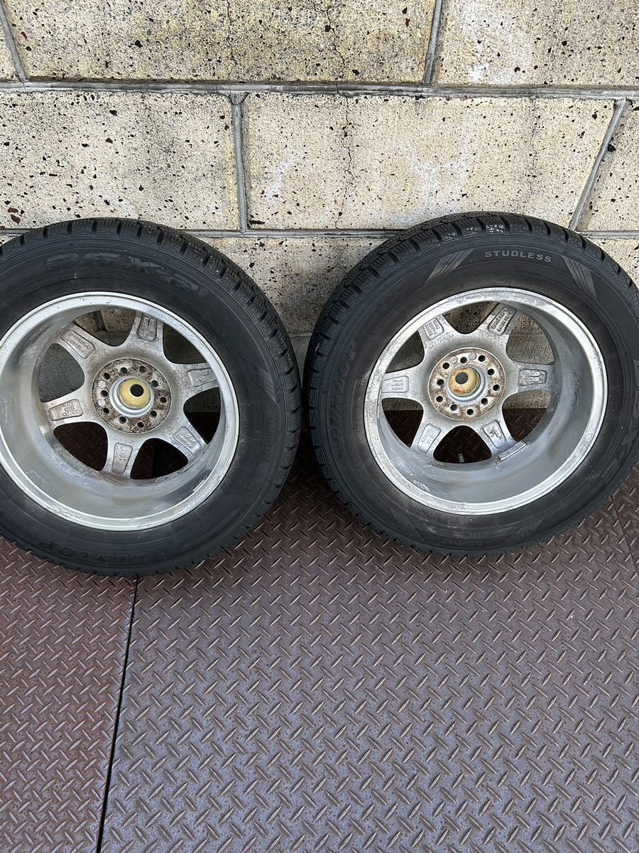 ダンロップ スタッドレス DSX-2 ホイール付き4本セット 195/65R15 ホイール 15×6J 4穴 114.3 タイヤ 溝あり _画像2