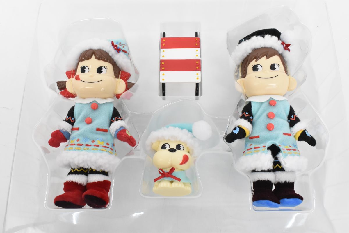 (685M 1212M24) 1円～ Peko＆Poko クリスマスドール 2008年 不二家ネットショップ 限定品 ペコ＆ポコ ドッグ フィギア_画像2