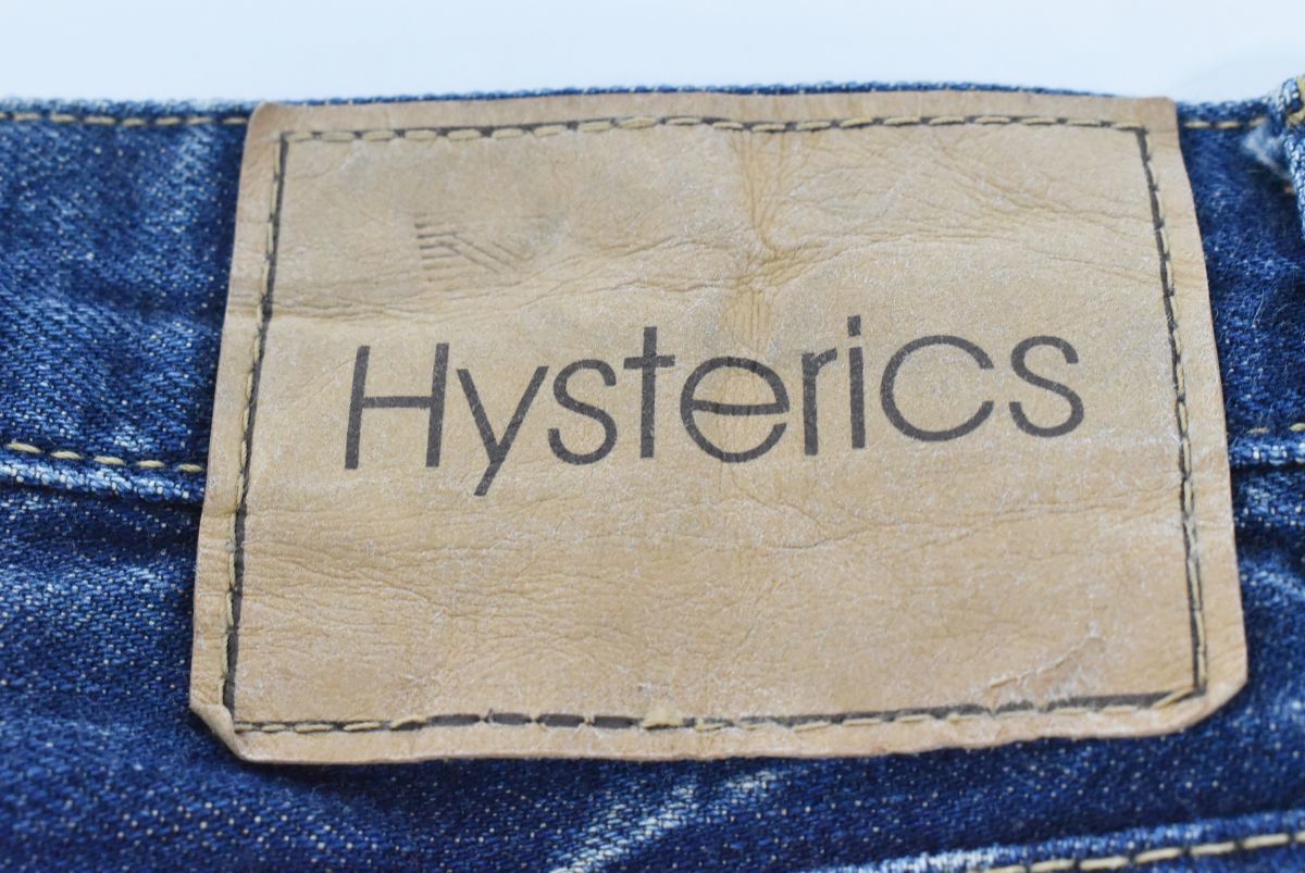 (685S 1213M2) 1円～ HYSTERICS Glamour ヒステリックグラマー スタッズデニム ダメージ加工 デニムパンツ Mサイズ ブルー_画像8