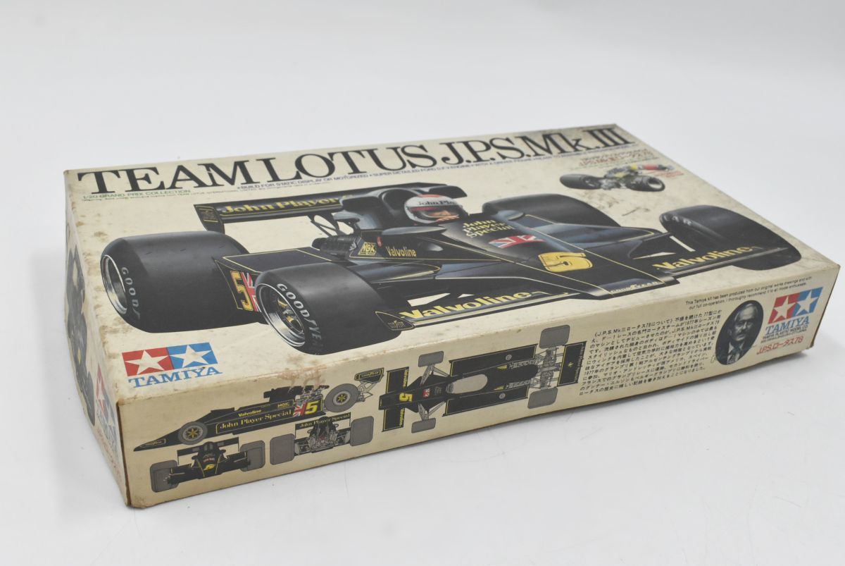 (682M 1215G11) 1円～ TAMIYA タミヤ 1/20 TEAM LOTUS J.P.S.Mk.Ⅲ ロータス78 グランプリコレクション NO.4 プラモデル_画像2