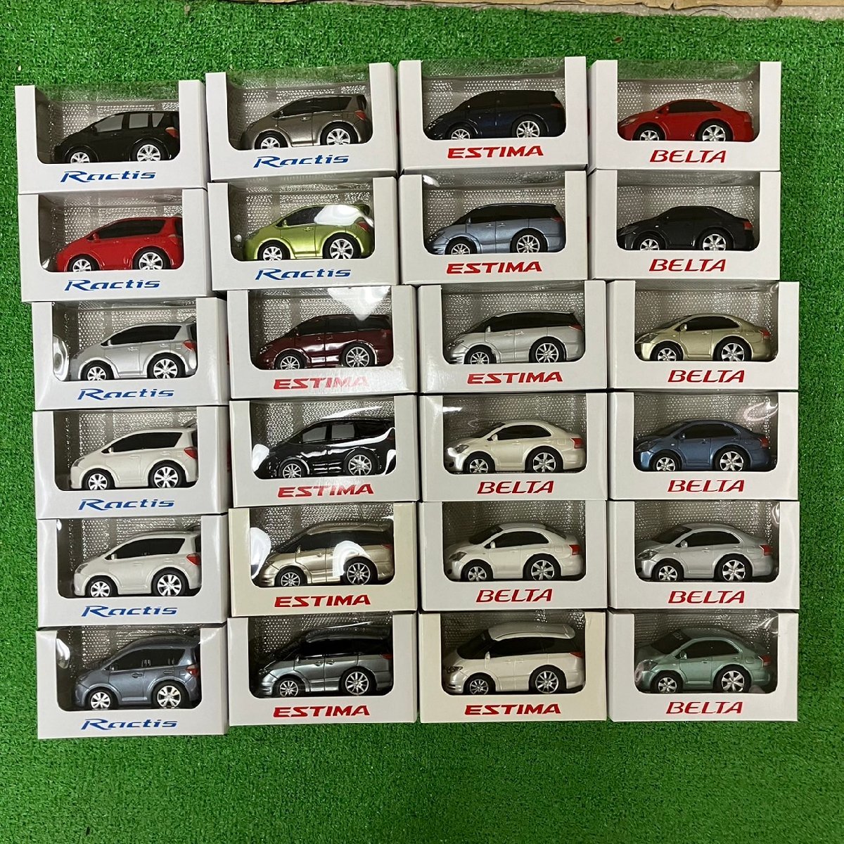 【未使用保管品】『12-087』トヨミニカー　プルバックカー24セット Ractis ESTIMA BELTA まとめ_画像1