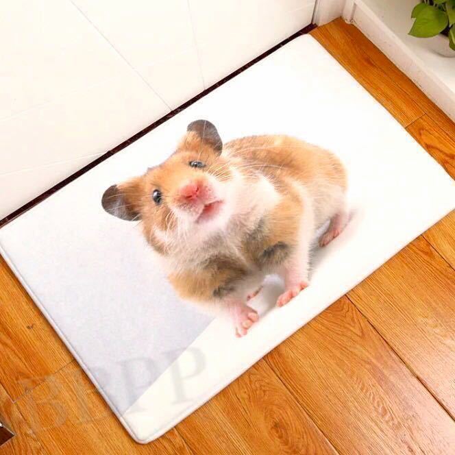 40×60 ハムスター/マット 玄関 キッチン トイレ フロア ゴールデン ジャンガリアン ロボロフスキー モルモット 小動物 ネズミ ペット 白の画像1