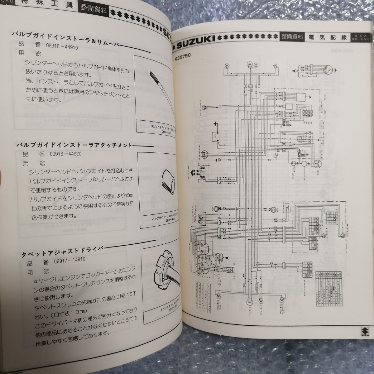 スズキ サービスガイド GSXシリーズ GSX750 GSX400E GSX250E GSX750Sカタナ ザリ サービスマニュアル 整備書修理書 メンテナンス_画像6