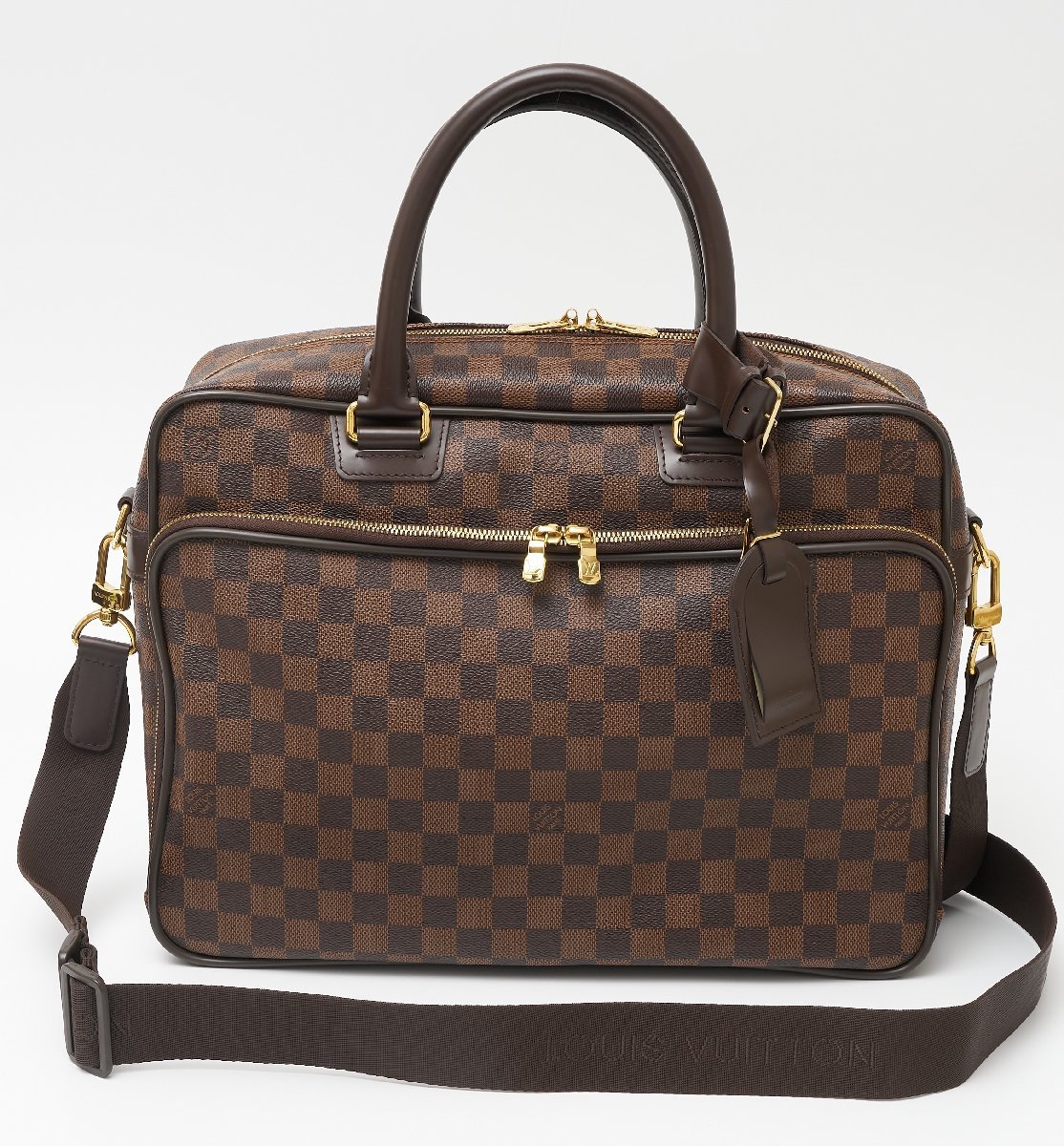 LOUIS VUITTON ルイヴィトン イカール N23252 ビジネスバッグ ブリーフケース ショルダー ダミエ・キャンバス×レザー ブラウン メンズ