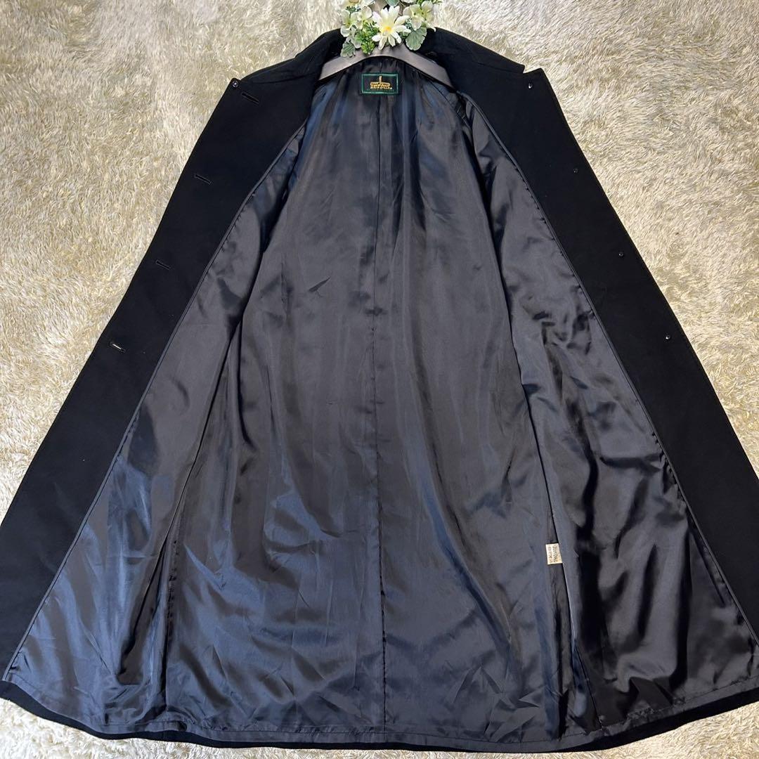 【極美品】ブランディーユカシミヤ100% コート 黒 Aライン 大きいサイズ　トレンチコート ロングコート ウールコート_画像5