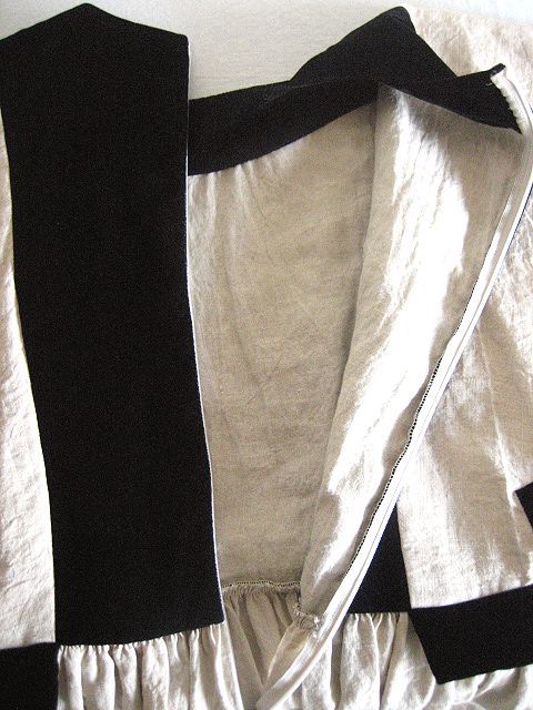  обычная цена 42,900 иен прекрасный товар DOUBLE MAISONdu-bru mezzo ne licca платье linen× bell спальное место One-piece неотбеленная ткань 