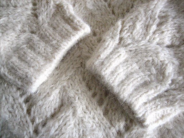  regular price 23,100 jpy ...kagure abrasion alpaca wool pull over ... braided high‐necked knitted IVORY