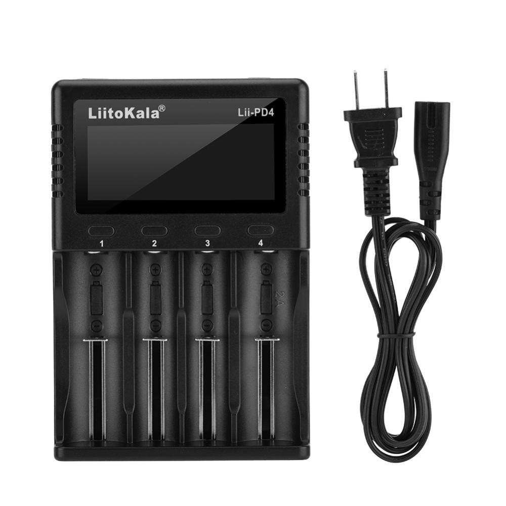 LiitoKala Lii-PD4 аккумулятор зарядное устройство 18650 26650 21700 18350 AA AAA 3.7V / 3.2V / 1.2V /1.5V lithium NiMH аккумулятор немедленная уплата возможность 