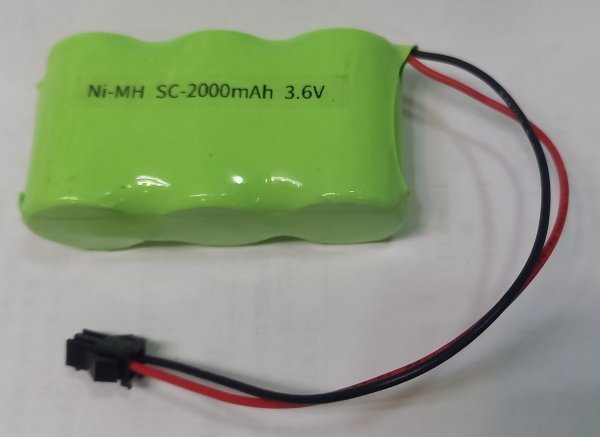 充電電池　ニッケル水素充電池　Ni-MH ソーラーライト用充電池 SC2000互換 　特殊形状　Ni-MH SC2000mAh 3.6V　SM-2Pコネクタ_画像1