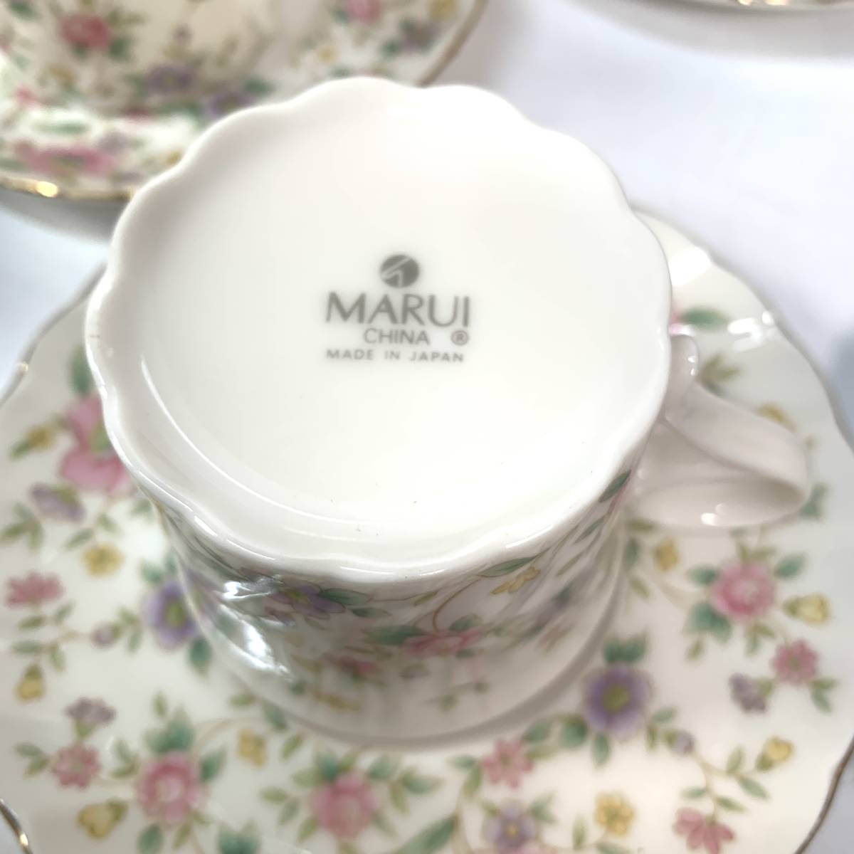 ブランド洋食器　カップ&ソーサ♪花柄 金彩色絵 MARUI ノリタケ GIVENCHY Sango china 等 //茶器 ティーカップ _画像7