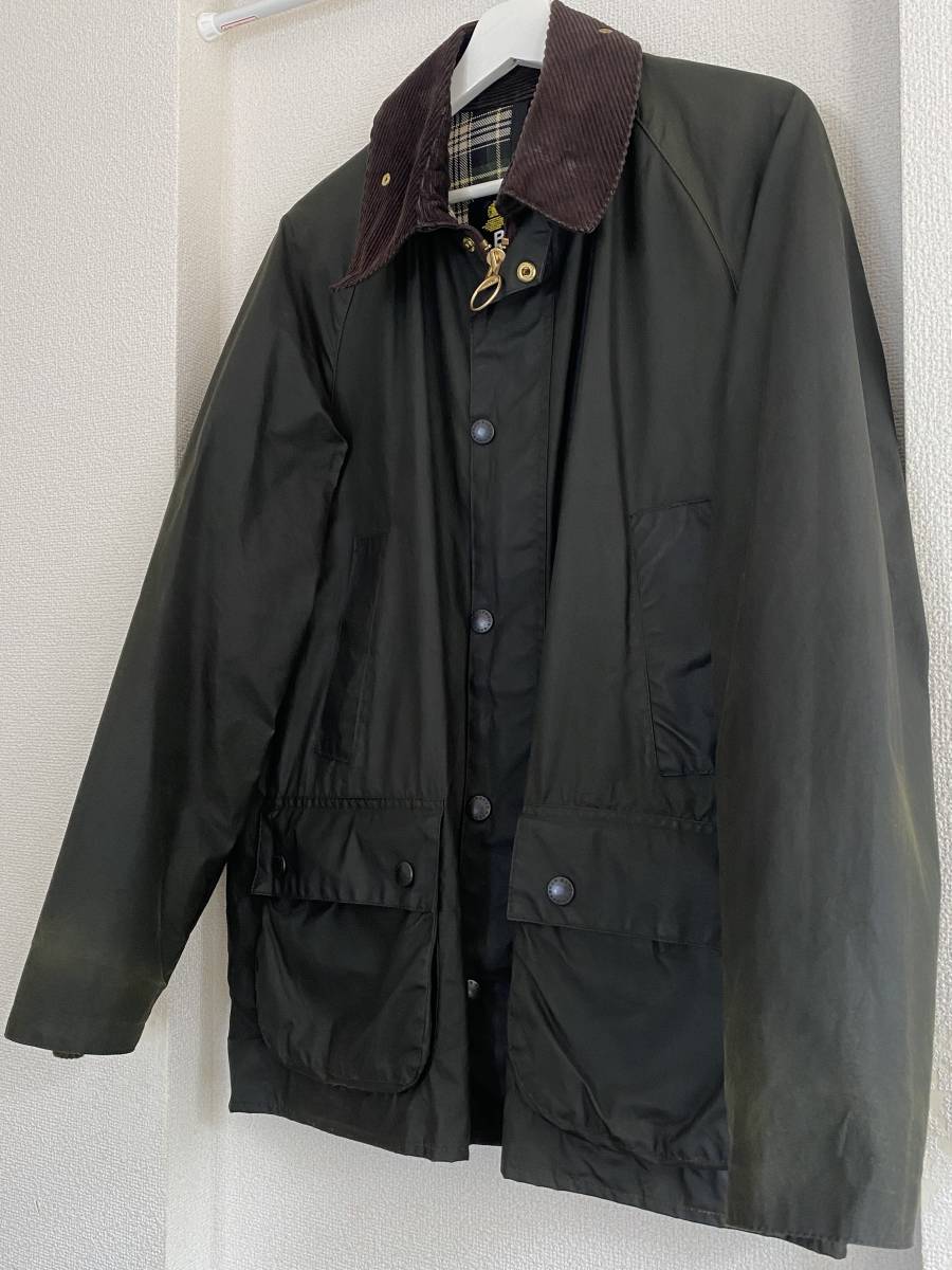 美品 Barbour Bedale Jacket (1992年製) C40 Sage A100 (バブアー ビンテージ ビデイル ジャケット C40 セージ)_画像4