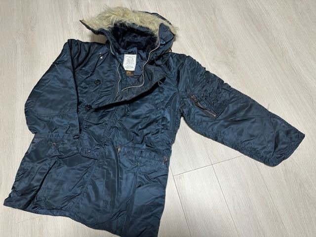 【送料無料】【未使用品】ALPHA INDUSTRIES N-3B 【Sサイズ】フライト ジャケット ネイビー　アルファ インダストリーズ_画像2