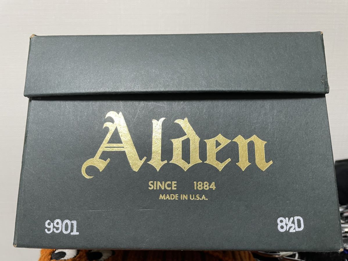 1円スタート 美品 US8.5 D Alden 9901 コードバン プレーントゥ オールデン ブラック 革靴 ジョンロブ エドワードグリーン 革靴_画像10