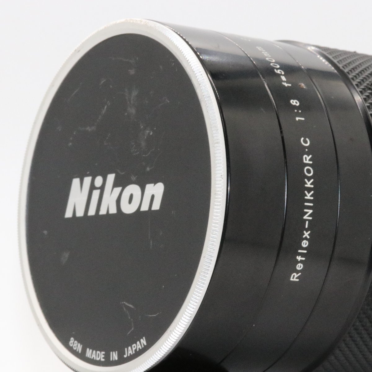 良品 Nikon Reflex-NIKKOR.C 500mm f8 ミラー テレフォト マニュアル オールドレンズ フード、REDリアフィルター付き_画像9