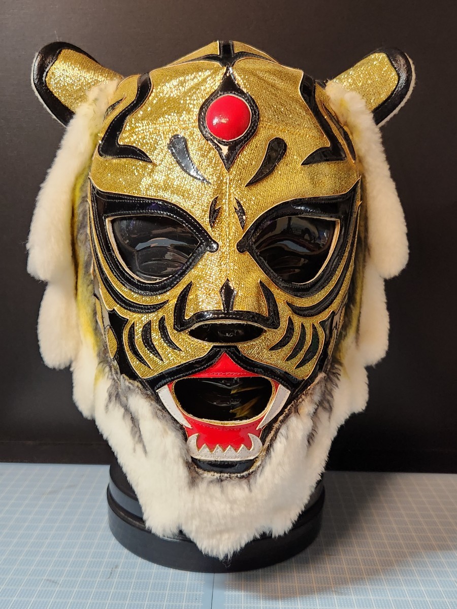 プロレスマスク イイダ製 タグなし 初代タイガーマスク 前期牙付タイプ_画像1