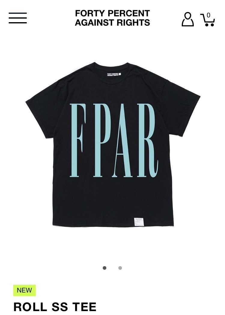 新品/M】FORTY PERCENT AGAINST RIGHTS ROLL SS TEE FPAR WTAPS DESCENDANT フォーティーパーセントアゲインストライツ ティファニーブルー