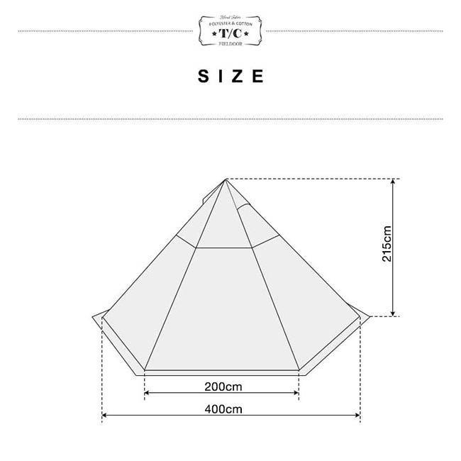 FIELDOOR ワンポイントテント4人用_画像3