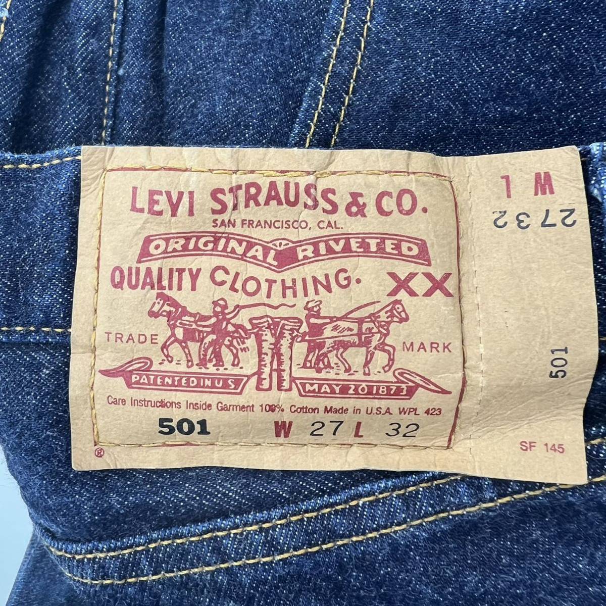 90s ☆ LEVIS ☆ 501 USA製 デニムパンツ インディゴ ジーンズ レディース W27 アメカジ ストリート 古着 カジュアル リーバイス■Ja6873_画像6