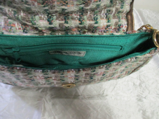 MK Michel Clan зеленый серия твид сумка (121723