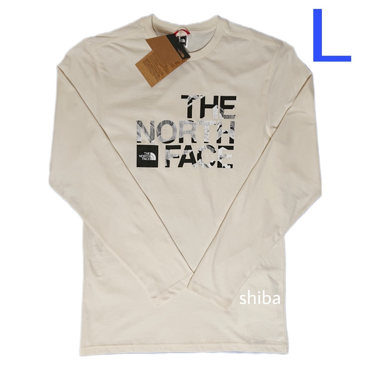 THE NORTH FACE ノースフェイス 長袖 ロンT ロング tシャツ コーディネート ベージュ オフホワイト 白 海外Lサイズの画像1