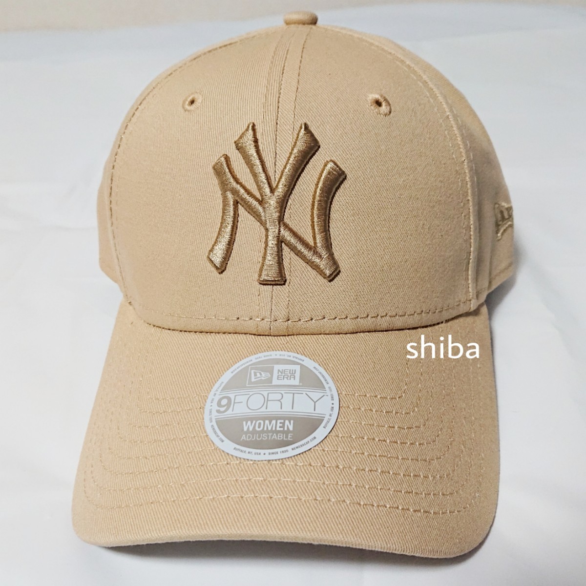 NEW ERA ニューエラ レディース ウィメンズ 9FORTY キャップ 帽子 NY ヤンキース キャラメル ブラウン 茶色_画像2
