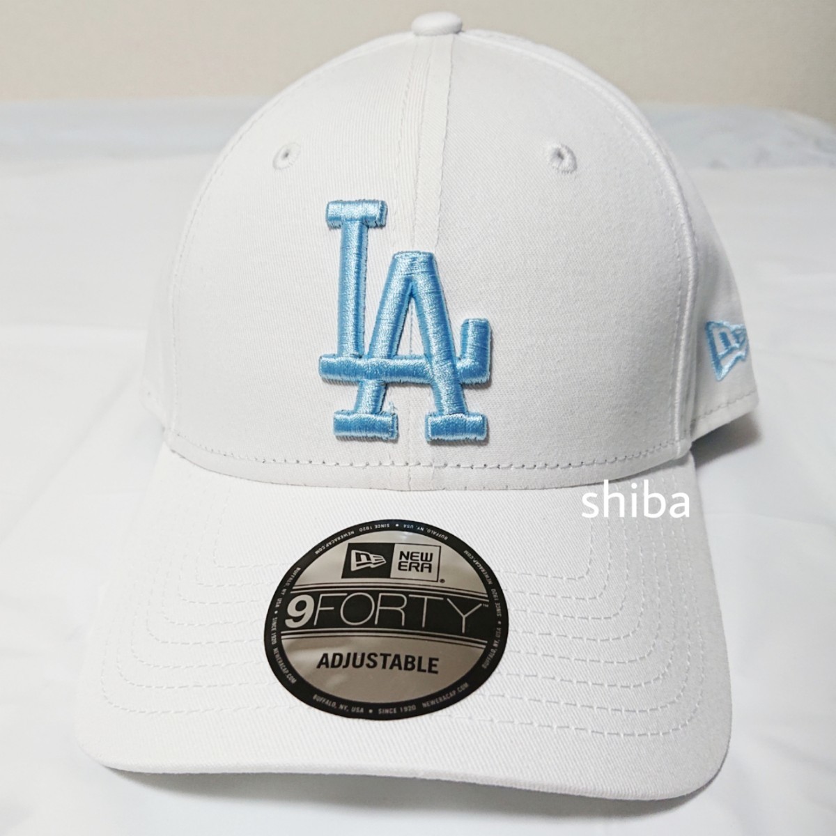 NEW ERA ニューエラ ドジャース LA キャップ 帽子 白 ホワイト 水色 青 ブルー 野球 MLB ユニセックス 大谷_画像2