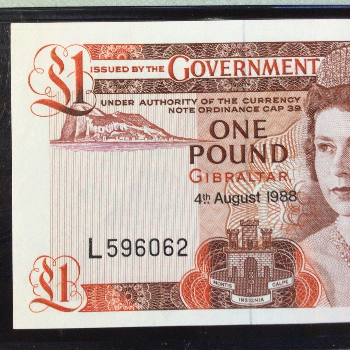 World Banknote Grading GIBRALTAR《British Administration》1 Pound【1988】『PMG Grading Gem Uncirculated 65 EPQ』_画像4