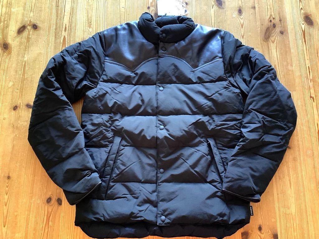 【PENFIELD】ペンフィールド　ダウンジャケット　羊革使用　フェザー80％ダウン20％　ブラック　Mサイズ_画像1