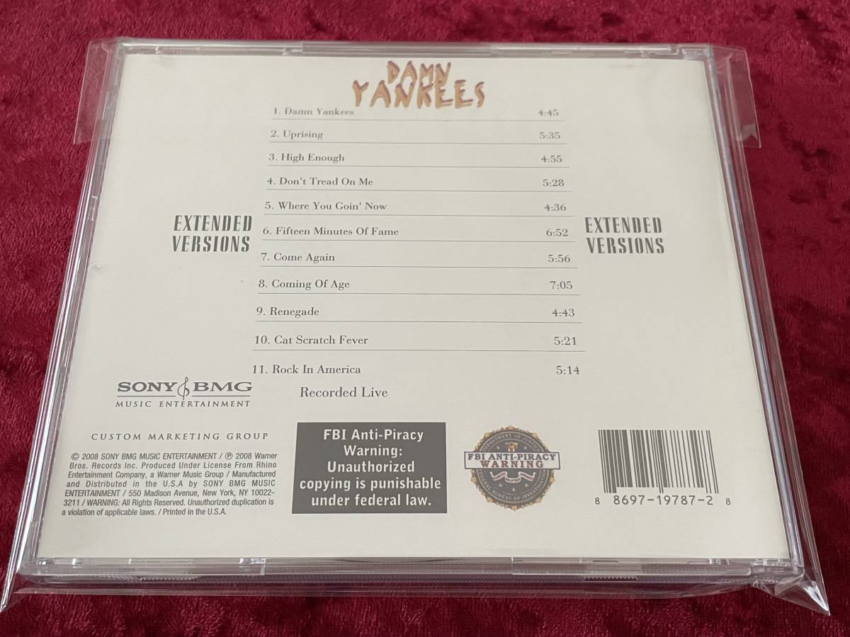 ★DAMN YANKEES★EXTENDED VERSIONS★CD★ダム・ヤンキース/Tommy Shaw/トミー・ショウ/Ted Nugent/テッド・ニュージェント/2008 SONY BMG _画像3