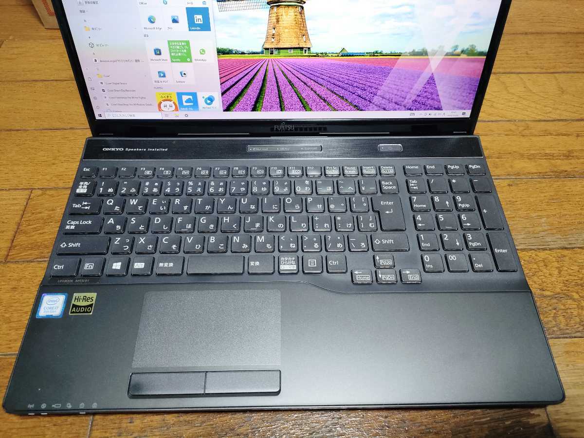 富士通 LIFEBOOK AH55/D1 Core i7-8565U 15.6型ワイド Full HD メモリー16GB増量 新品SSD1TB増量 ブルーレイドライブ OFFICE2021_画像5