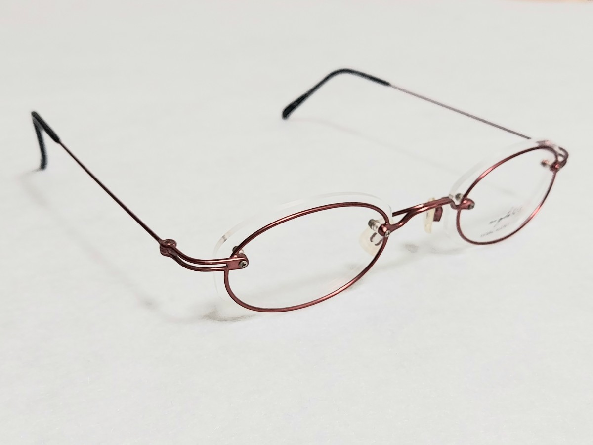 新品　eigh G エイトジー　日本製　ブランド　メガネ　めがね　フルリム　軽い　高級感　上品　赤　レッド_画像2