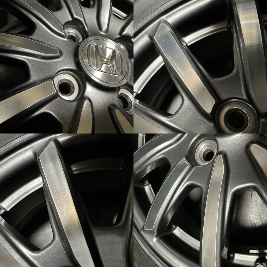 ホンダ N-WGN N-ONE N-BOX 純正 14インチ 4.5J＋40 PCD100 4穴 グレーポリッシュ BRIDGESTONN REGNO GR-Leggera 155/65R14 2018年製_画像7