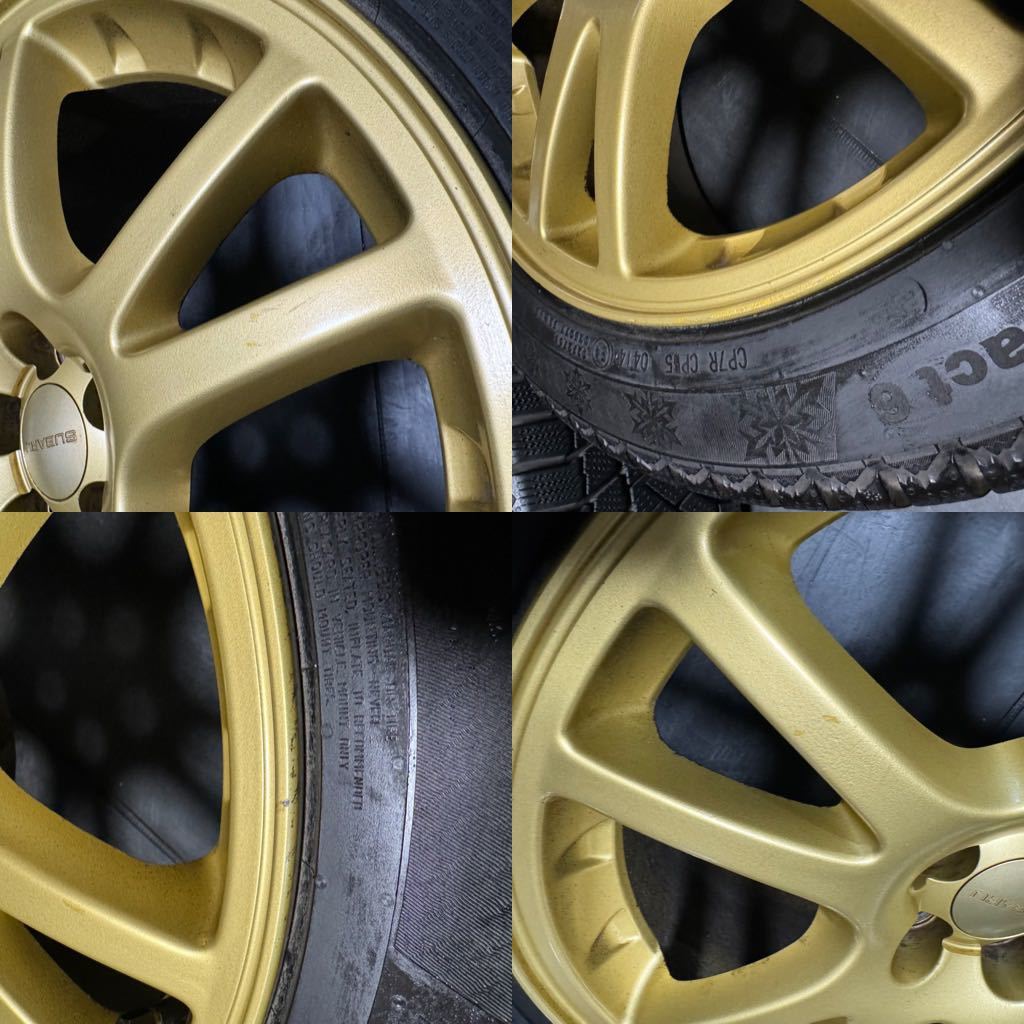 スバル インプレッサ WRX STI GDB 前期 丸目 純正 17インチ 7.5J＋53 PCD100 5穴 225/45R17_画像7