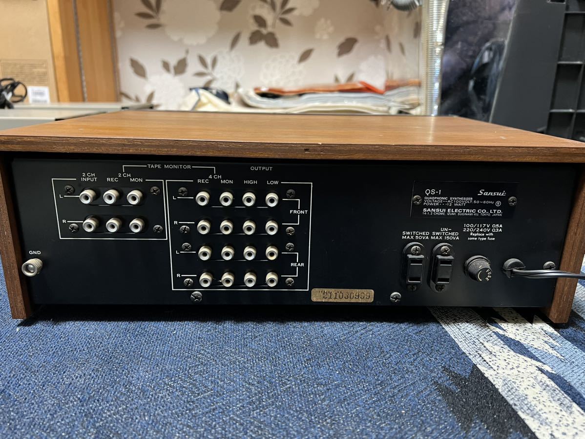 【通電確認済み】SANSUI サンスイQS -1 QUADPHONIC SYNTHESIZER クォードフォニックシンセサイザー_画像3