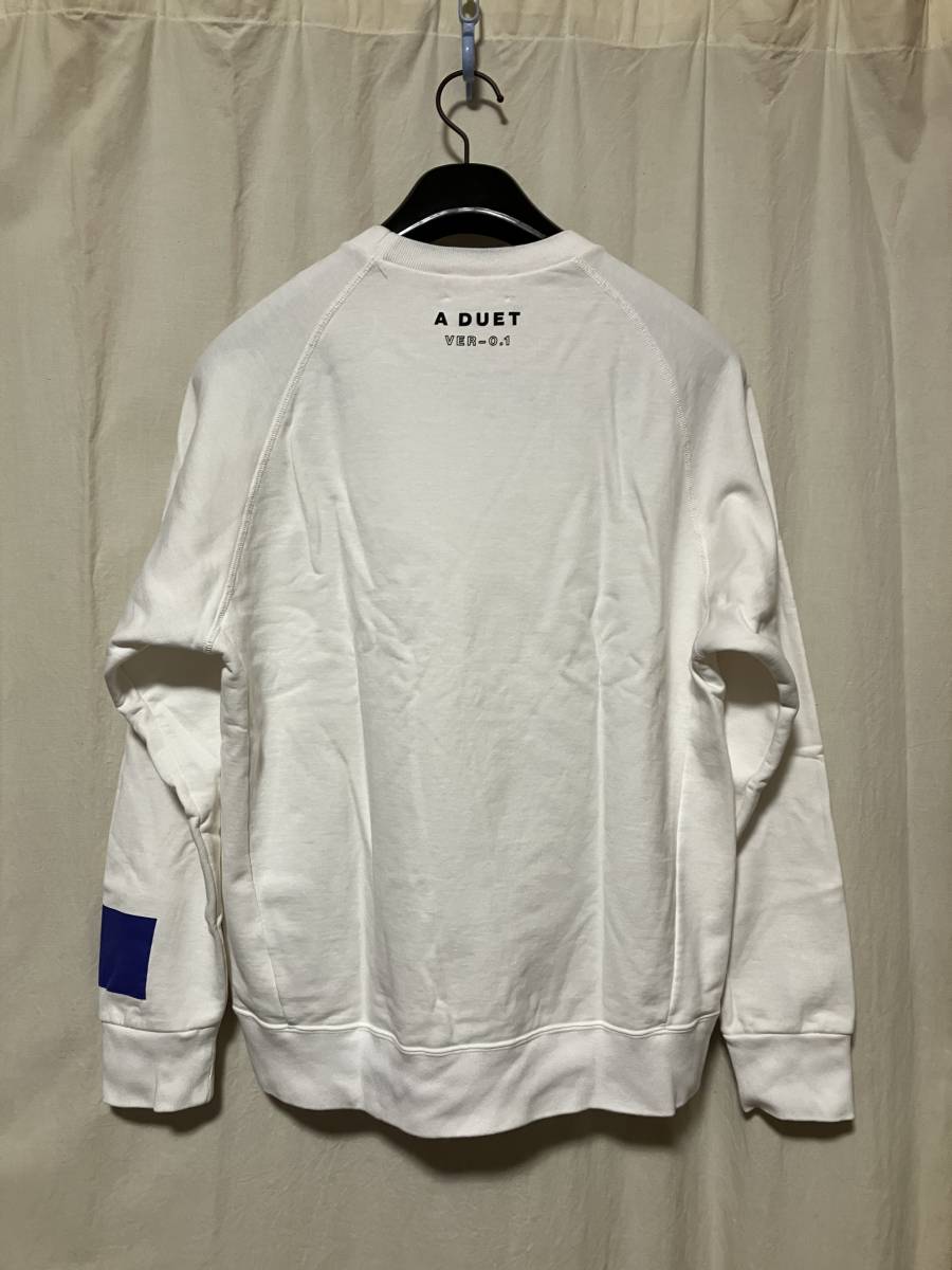 UNITED ARROWS A DUET VER-0.1 ユナイテッドアローズ トレーナー 白系 左袖口にプリント S 中古品 白 少しうっすら汚れあり_画像3