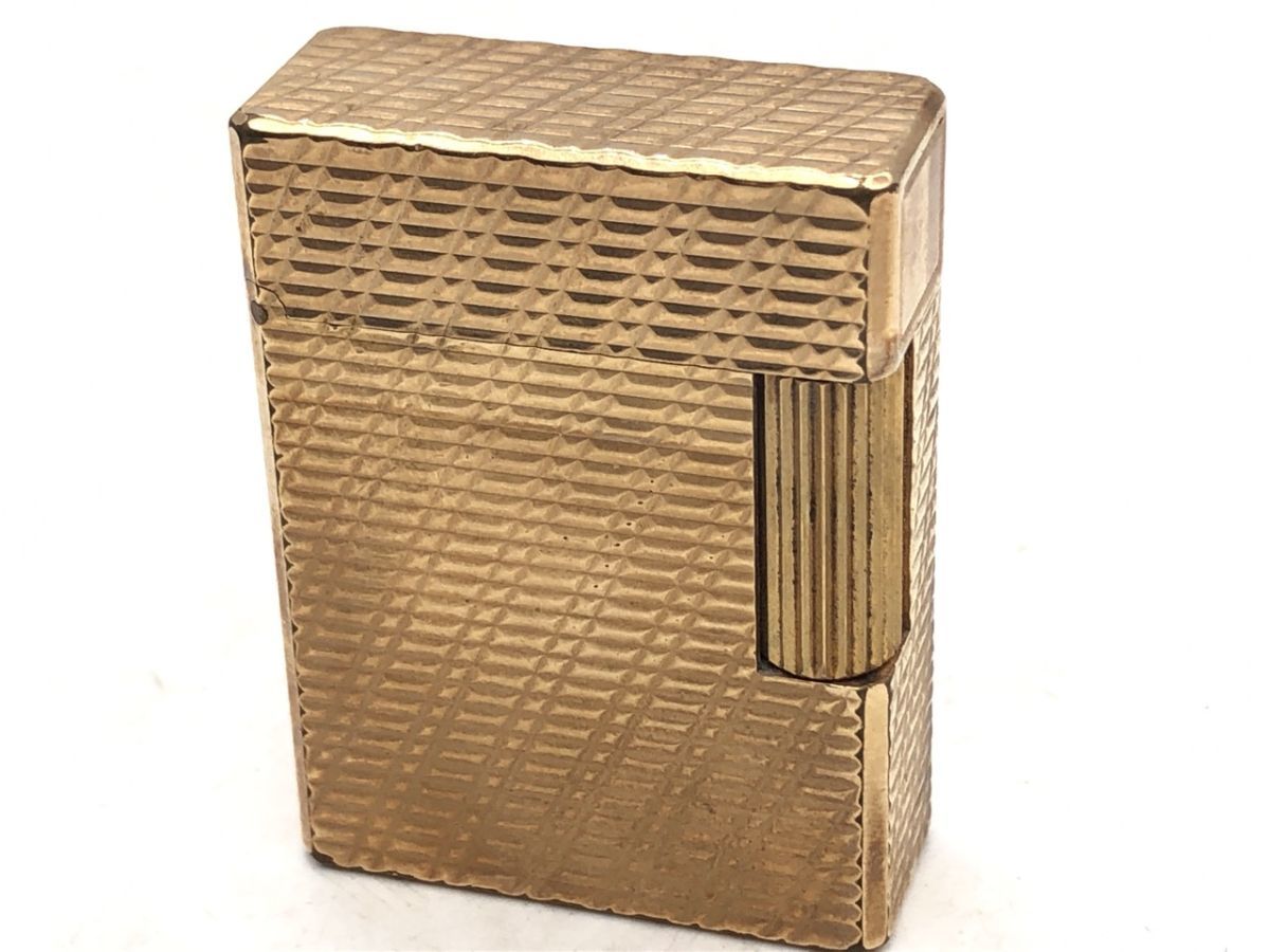 1202-025S⑨5268佐川　ライター S.T.Dupont デュポン ローラー ゴールドカラー ケース付き 詳細不明 着火未確認 喫煙具_画像2