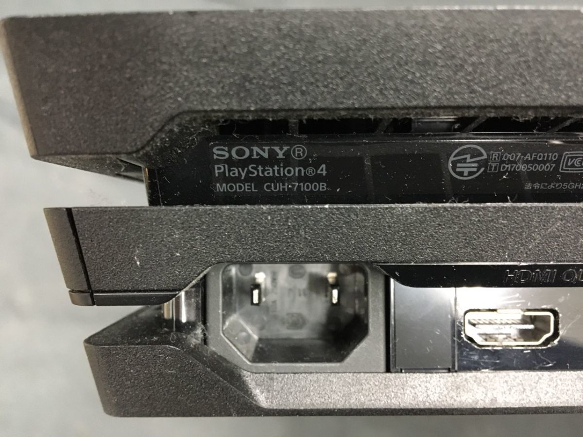 1202-241MK⑦22706 ゲーム機本体 SONY ソニー PlayStation4 PS4 PRO MODEL CUH-7100B 箱有 ケーブル有 ブラック_画像9