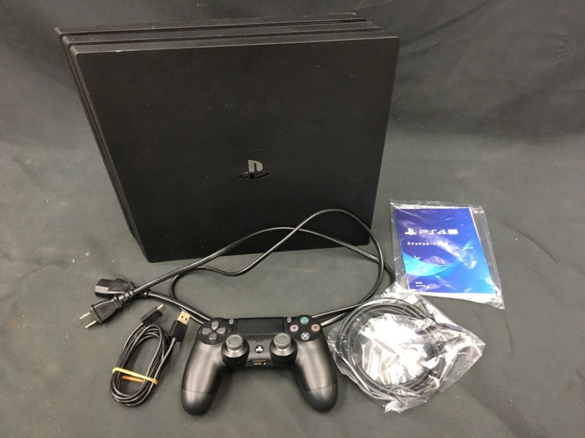 1202-241MK⑦22706 ゲーム機本体 SONY ソニー PlayStation4 PS4 PRO MODEL CUH-7100B 箱有 ケーブル有 ブラック_画像2