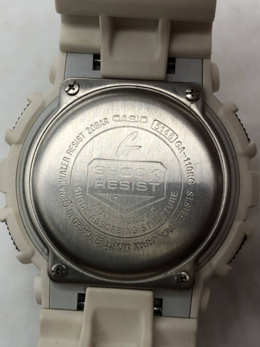 1204-507M⑥22668 RP 腕時計　CASIO カシオ　G-SHOCK メンズ　ホワイトカラー　GA-110RG_画像6