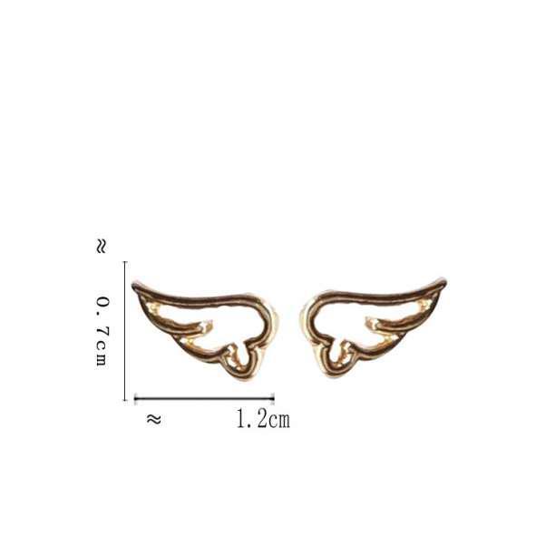シルバー 天使の羽 翼 シンプル スタッド ピアス かわいい 小さめ 小ぶり ※匿名_画像4
